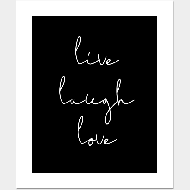 Live laugh love quote Wall Art by LemonBox